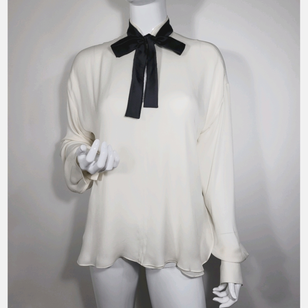 BUNDLE&SAVE! Plein Sud Silk Necktie Blouse